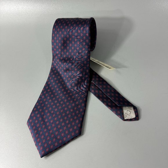 NWT Christian Dior Blue/Red All Silk Necktie - Picture 1 of 6